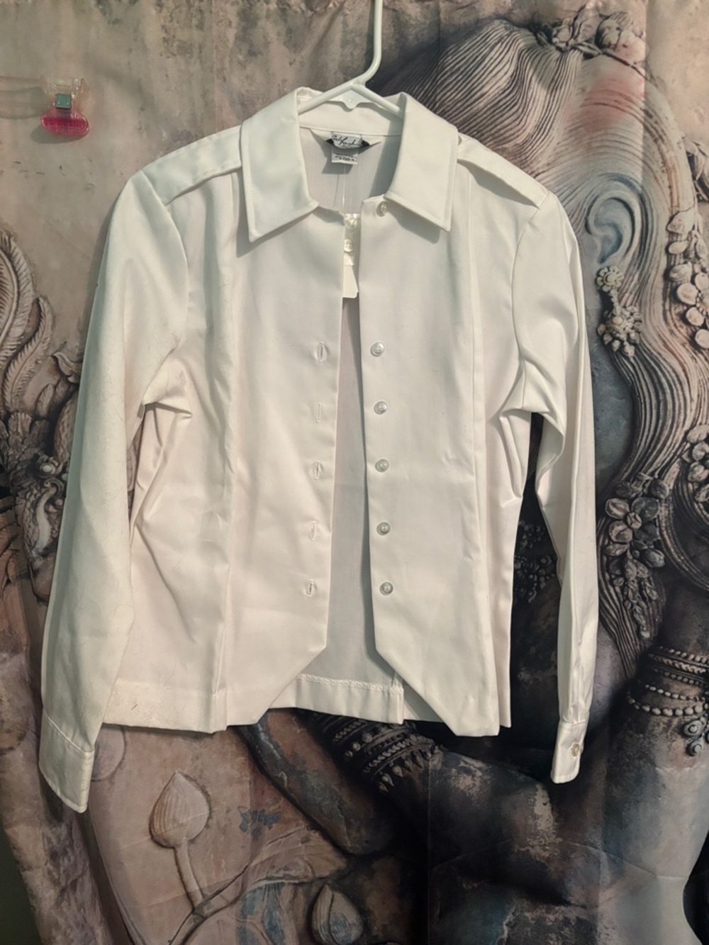 White Button-Front Shirt